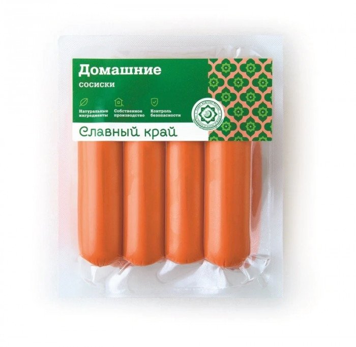 Сосиски "Славный край" Домашние 0,4кг